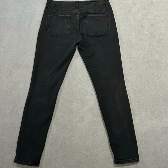 Forever 21 Jeans Womens Size 27 Black Stretch Denim  Skinny Leg Mid Rise‎ - Picture 6 of 14